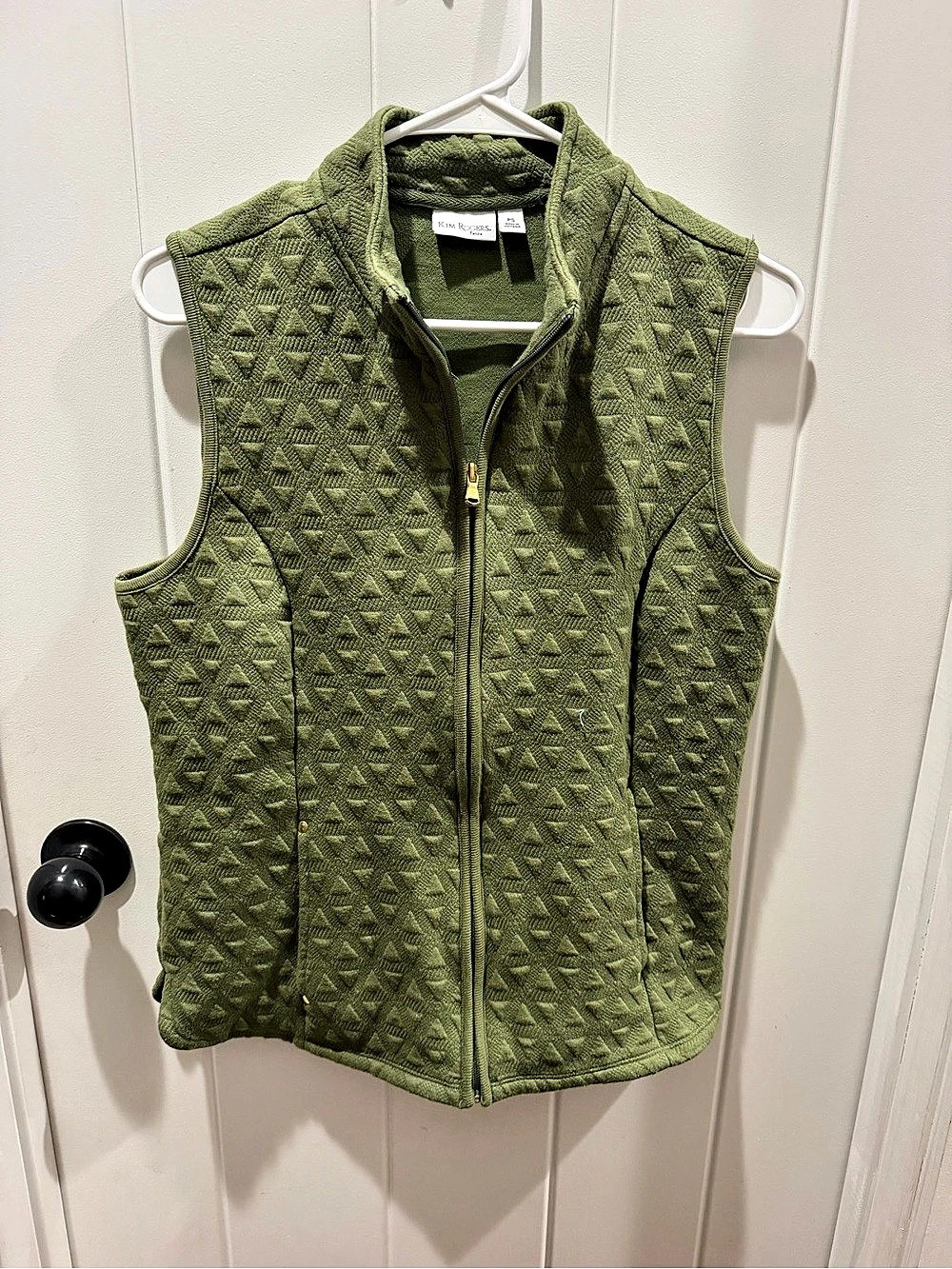 Kim Rogers Quilted Vest in Green Size PS Like New